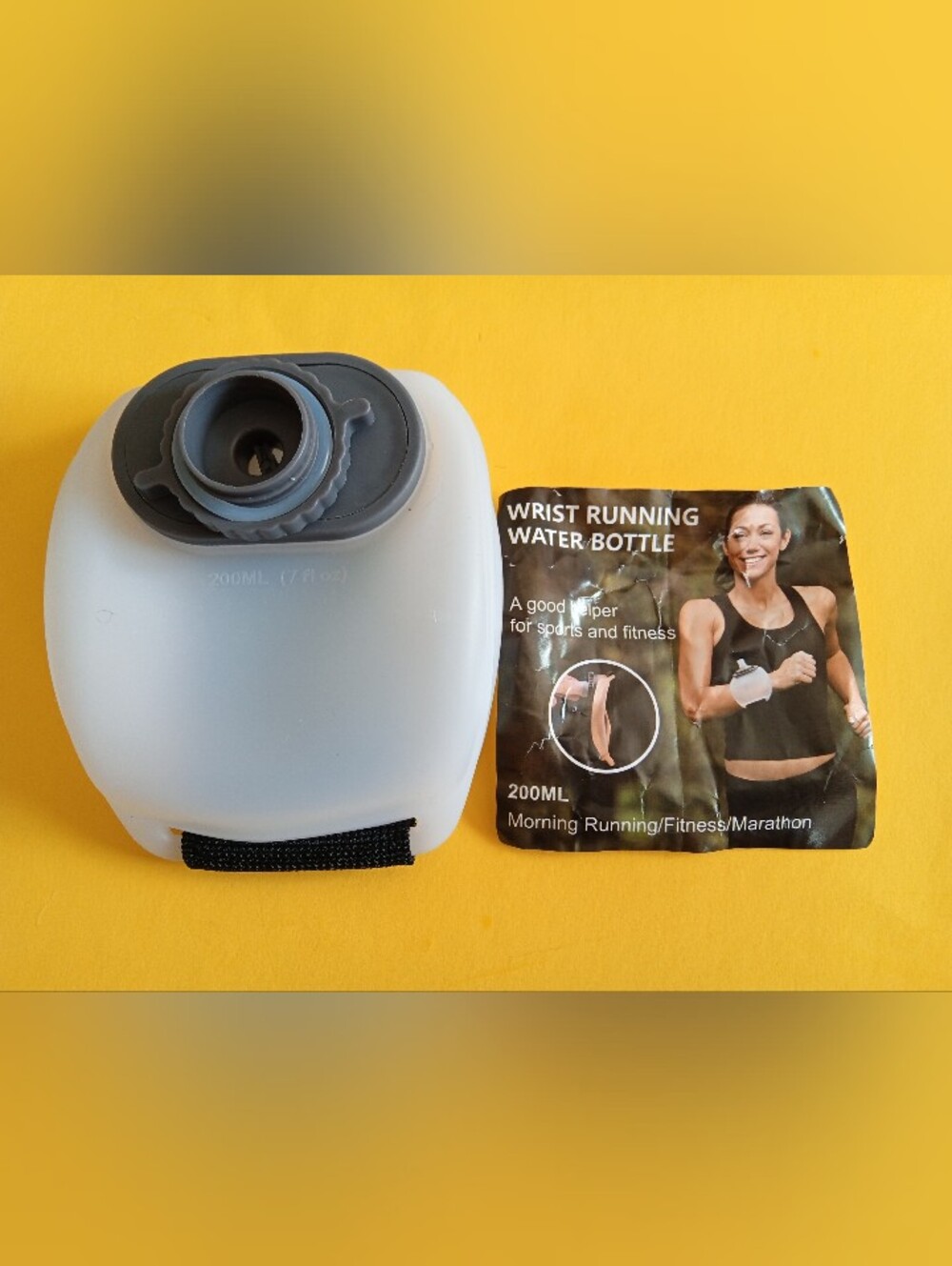 White Wrist Running Water Bottle - 200ml